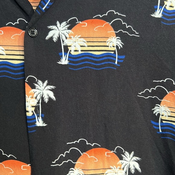 Rayon Sunset Vacation Button Up Shirt - Picture 2 of 5